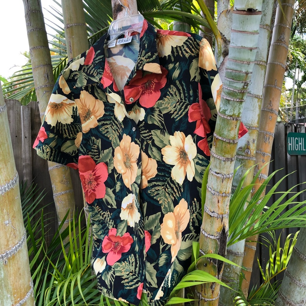 Vintage Rafaella Floral button down shirt